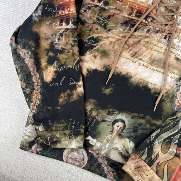 Jaded London Women's Renaissance AOP Y2K Hoodie Sweatshirt Sz 4 US, 36 EU - Picture 4 of 16